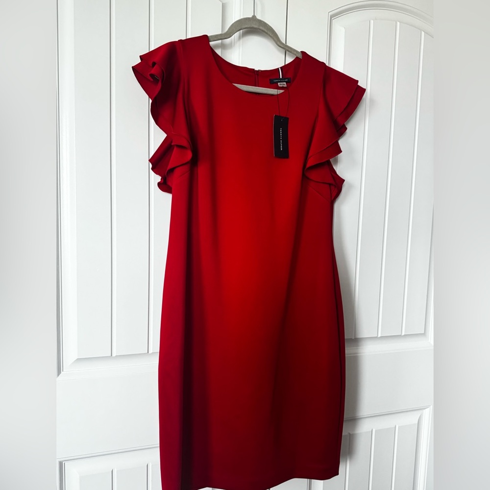 Tommy Hilfiger Stylish Red Dress, size 14 NWT